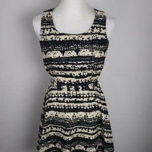Jessica Simpson Brand Black and White Tribal Dress